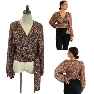 Reset By Jane Nicolette Floral Wrap Top